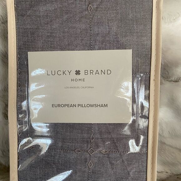 2 X $59 Lucky Brand Hayden Cotton European Sham. $170 Value - Picture 3 of 8